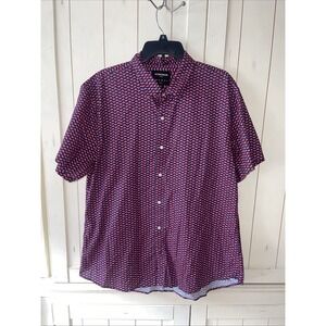 Bonobos Men's Riviera Slim Fit Stretch Print Short Sleeve Button-Up Shirt XXL